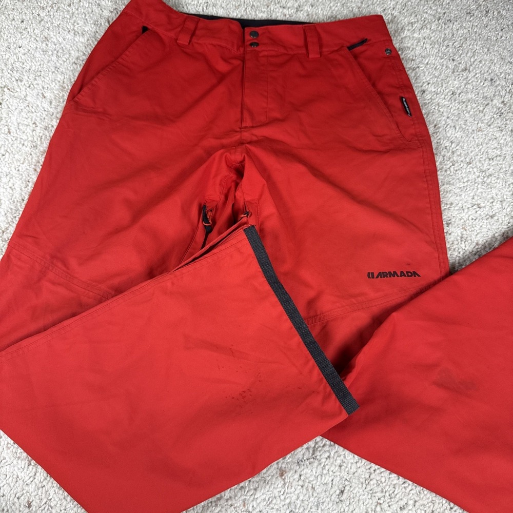 Armada Red Insulated Ski Snow Pants Large Waterproof 34x32 ****